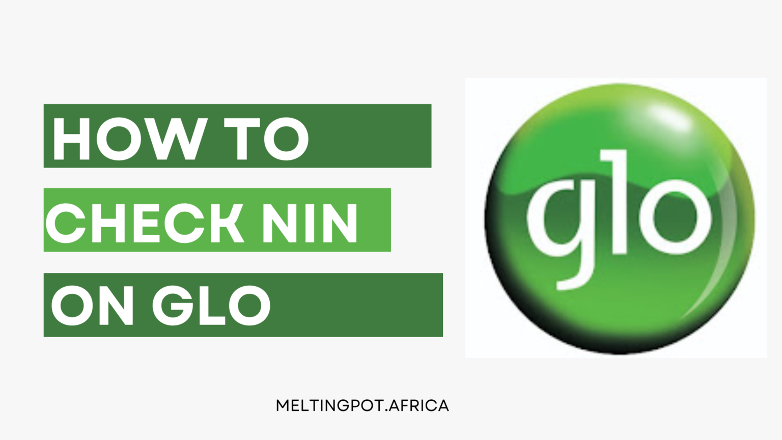 how to check nin number with glo